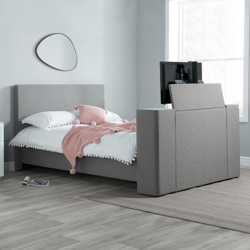 Plaza Fabric Tv Bed Grey